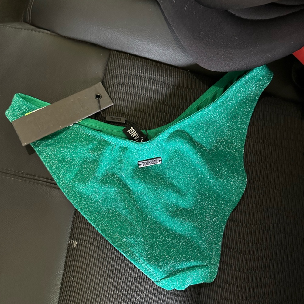 Triangl Swimwear Sparkling Green Bikini Top